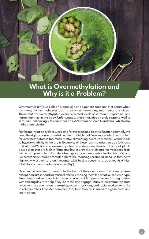 High Folate Diet Cookbook What is Overmethylation?