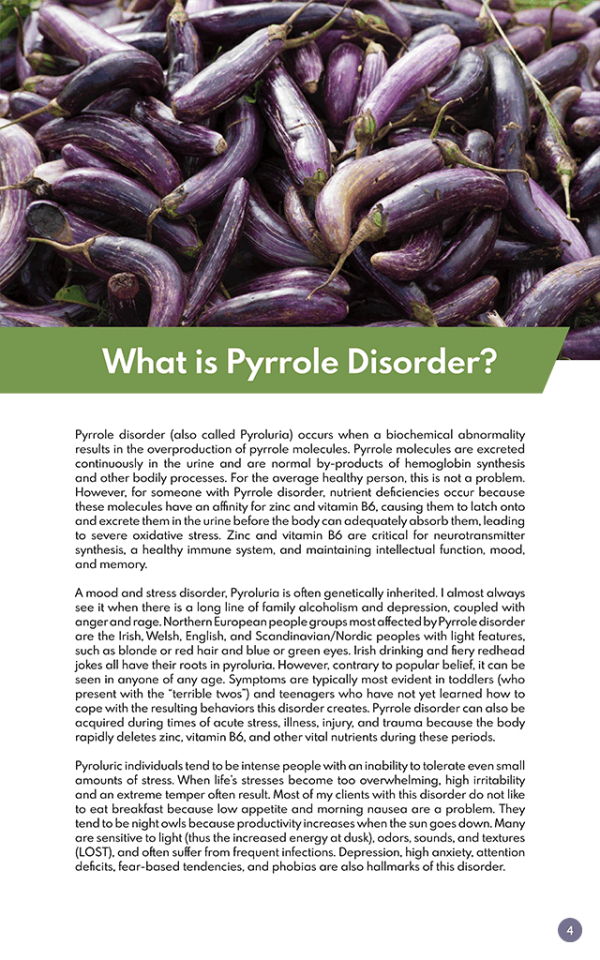 The Pyroluria Diet Cookbook What is Pyrolle Disorder?