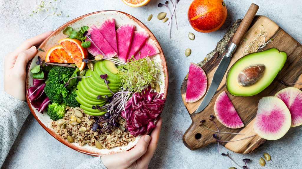 A photo of healthy food
